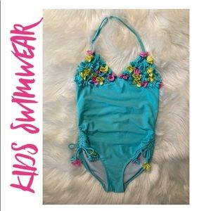 Kids swimwear : Biscotti Teal Swim suit Size 5-6